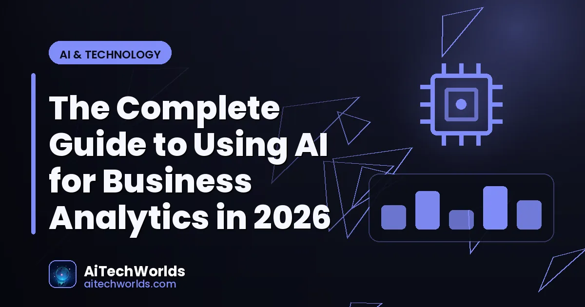 AI business automation tools on office laptop — the complete guide to using ai for business ai business analytics