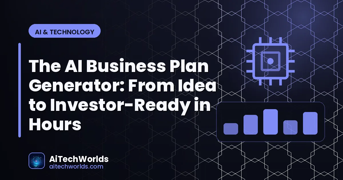 AI business automation tools on office laptop — the ai business plan generator