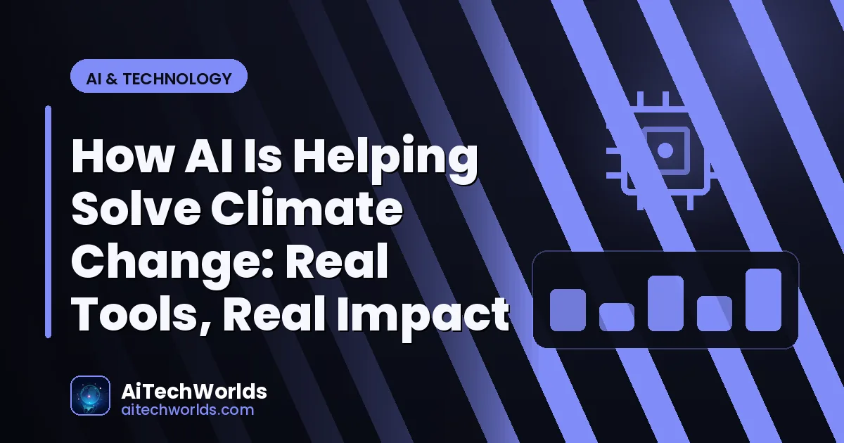 futuristic AI and emerging technology visualization — how ai is helping solve climate change ai climate change solutions