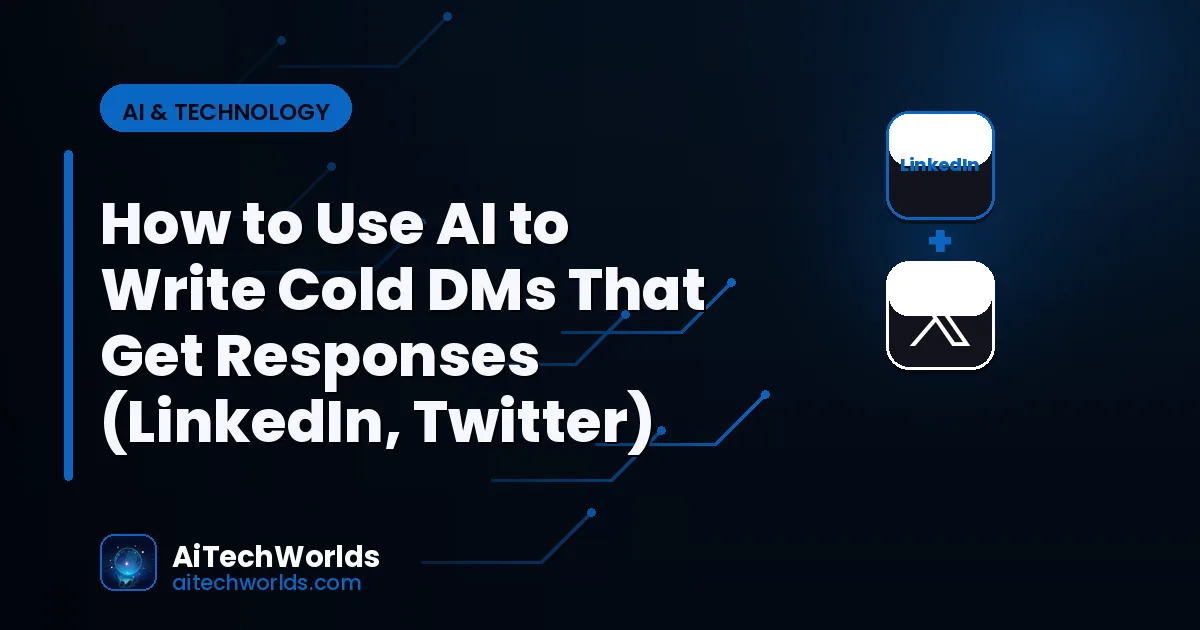 AI writing assistant on laptop screen with text — how to use ai to write cold dms that get responses AI cold DM generator