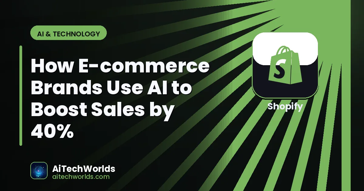 AI business automation tools on office laptop — how e-commerce brands use ai to boost sales by 40 ai ecommerce tools