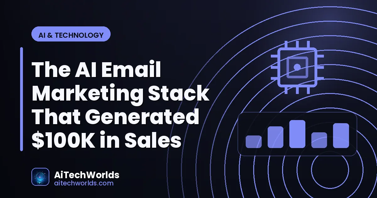 AI business automation tools on office laptop — the ai email marketing stack that generated 100k