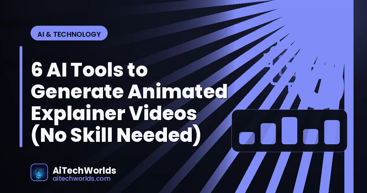 animated explainer video being created on laptop screen — AI explainer video generator