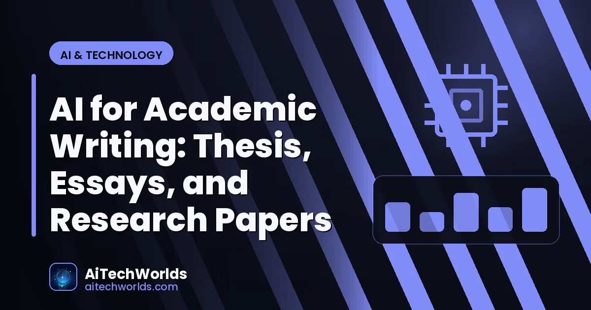 AI writing assistant on laptop screen with text — ai for academic writing AI academic writing tool