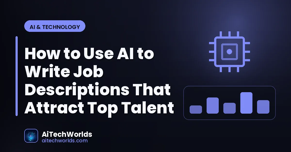 AI writing assistant on laptop screen with text — how to use ai to write job descriptions that AI job description generator