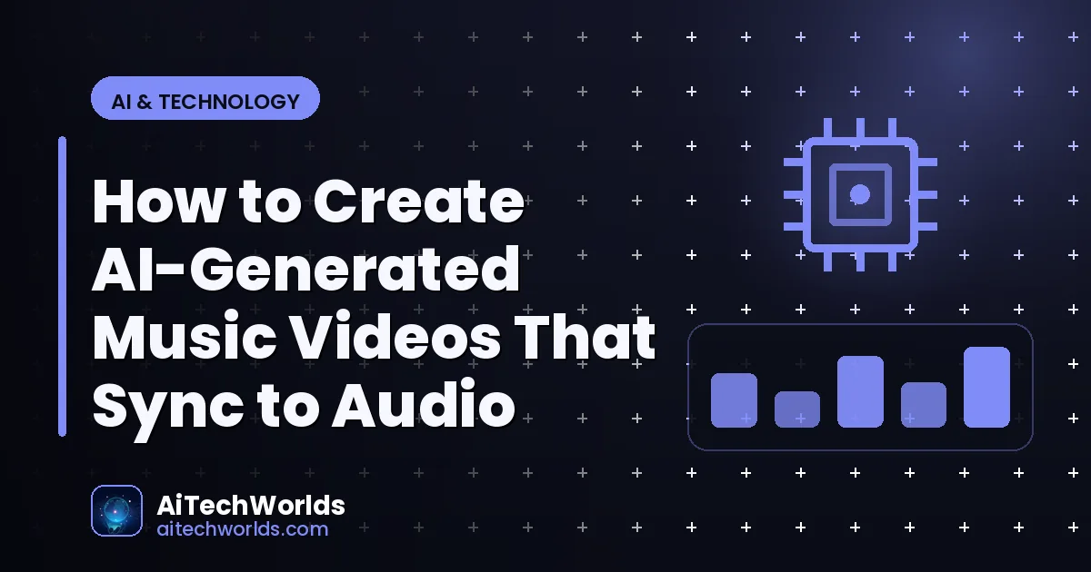 music visualizer with colorful waveforms synced to audio — AI music video generator