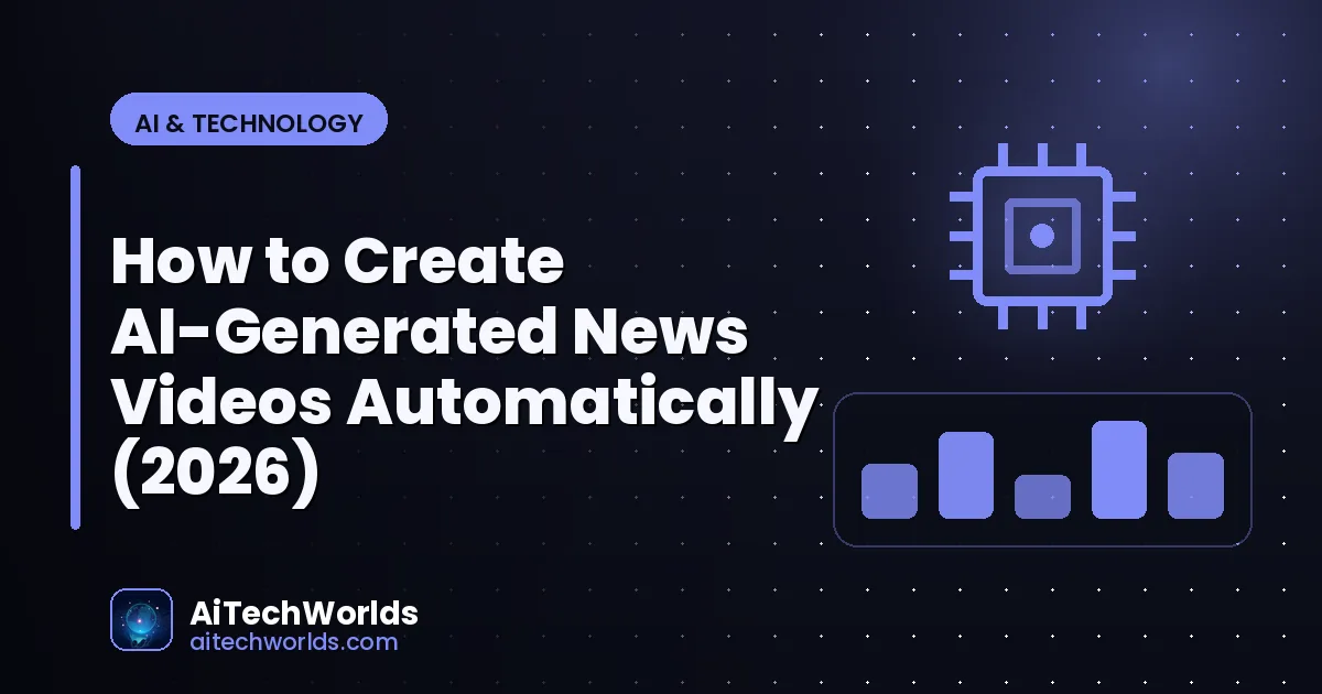 news anchor AI avatar presenting headlines on screen — automated AI news video generator