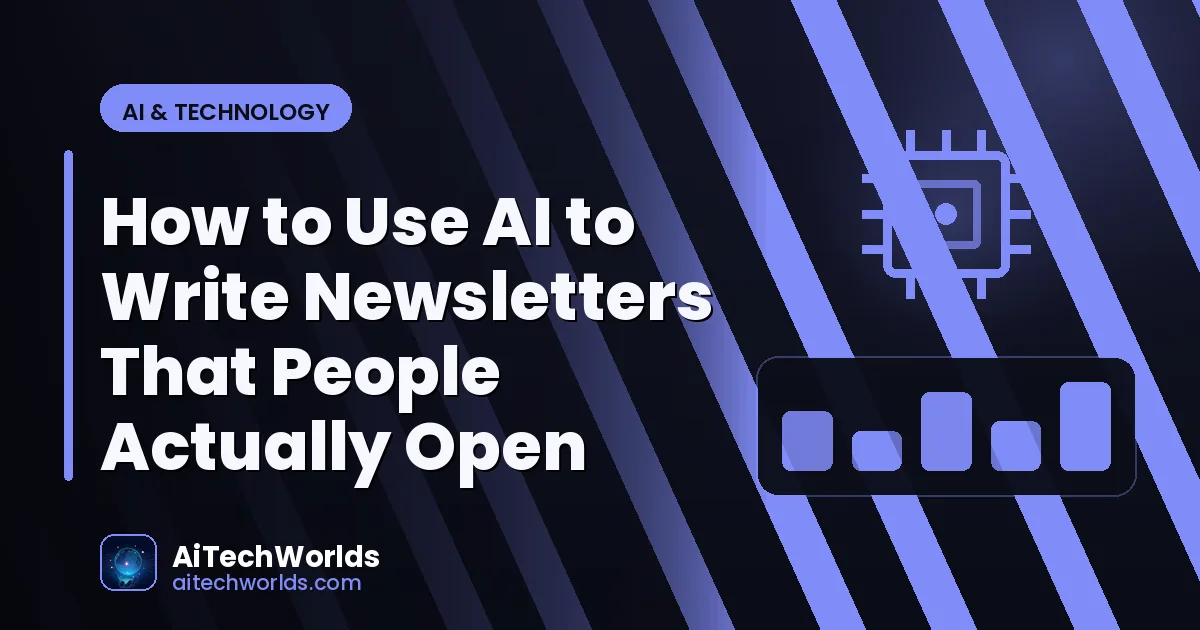 AI writing assistant on laptop screen with text — how to use ai to write newsletters that people AI newsletter writer