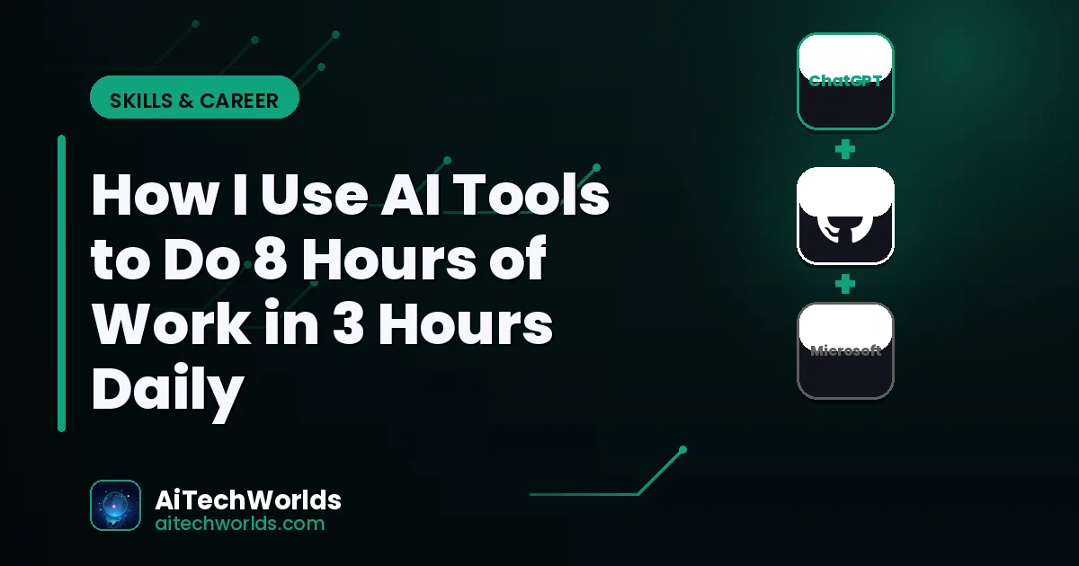 productivity workspace with laptop and planner — how i use ai tools to do 8 hours of work in 3 ai productivity system