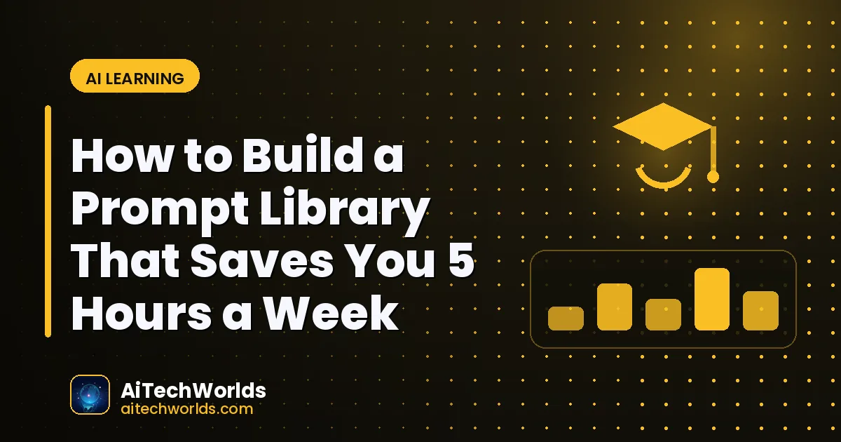 AI prompt engineering workflow on screen — how to build a prompt library that saves you 5 ai prompt library