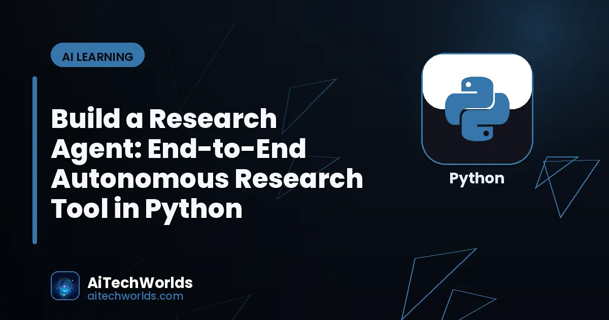 AI agent workflow automation on development screen — build a research agent ai research agent build